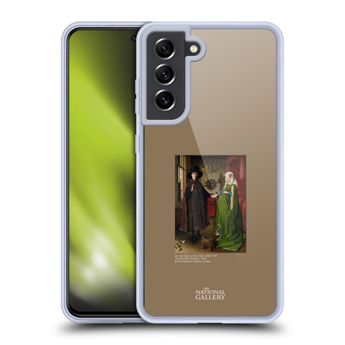 The National Gallery People The Arnolfini Portrait Soft Gel Case for Samsung Galaxy S21 FE 5G & MagSafe