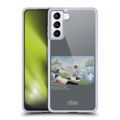 The National Gallery People Bathers At Asnieres Soft Gel Case for Samsung Galaxy S21+ 5G & MagSafe