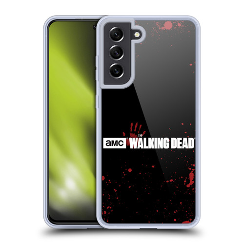 AMC The Walking Dead Logo Blood Black Soft Gel Case for Samsung Galaxy S21 FE 5G & MagSafe