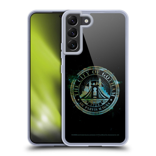 The Batman Neo-Noir Graphics Gotham City Badge Soft Gel Case for Samsung Galaxy S22+ 5G & MagSafe