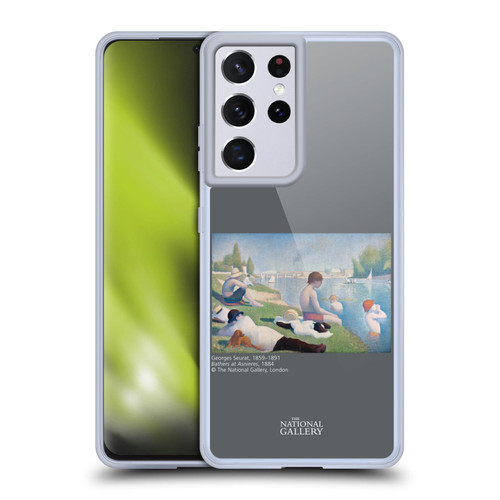 The National Gallery People Bathers At Asnieres Soft Gel Case for Samsung Galaxy S21 Ultra 5G & MagSafe