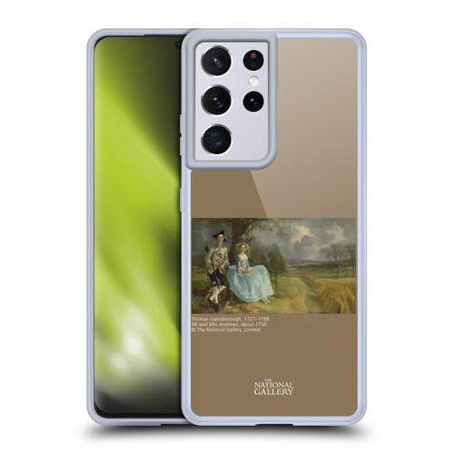 The National Gallery People Gainsborough Mr and Mrs Andrews Soft Gel Case for Samsung Galaxy S21 Ultra 5G & MagSafe