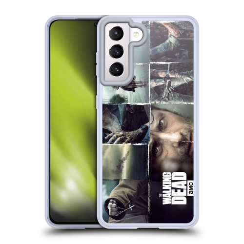 AMC The Walking Dead Logo Key Art Horizontal Soft Gel Case for Samsung Galaxy S21 5G & MagSafe