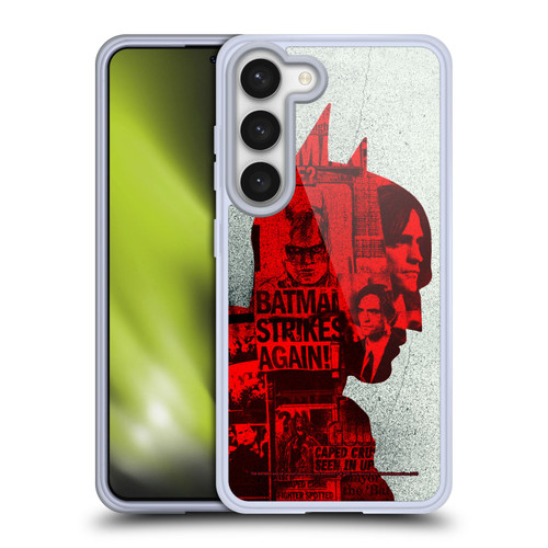 The Batman Neo-Noir Graphics Collage Soft Gel Case for Samsung Galaxy S23 5G & MagSafe