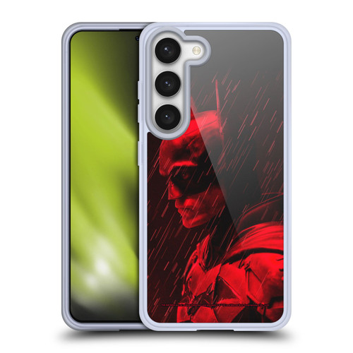 The Batman Neo-Noir Graphics Red Rain Soft Gel Case for Samsung Galaxy S23 5G & MagSafe