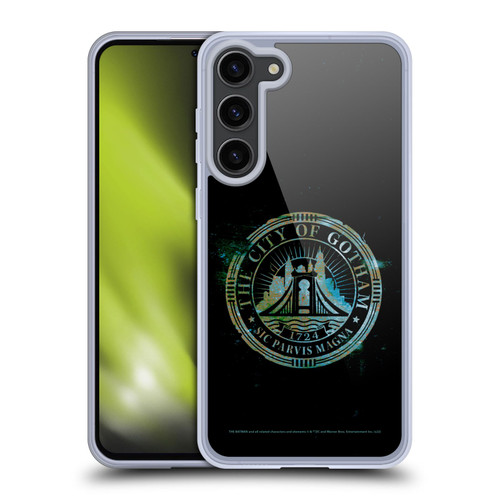 The Batman Neo-Noir Graphics Gotham City Badge Soft Gel Case for Samsung Galaxy S23+ 5G & MagSafe