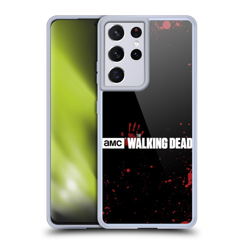 AMC The Walking Dead Logo Blood Black Soft Gel Case for Samsung Galaxy S21 Ultra 5G & MagSafe