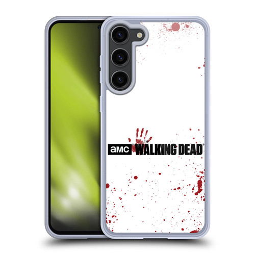 AMC The Walking Dead Logo Blood White Soft Gel Case for Samsung Galaxy S23+ 5G & MagSafe