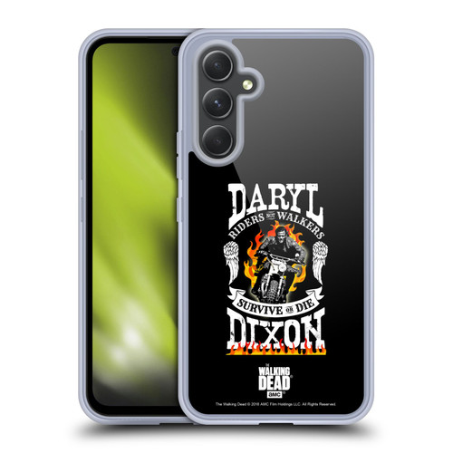 AMC The Walking Dead Daryl Dixon Biker Art Motorcycle Flames Soft Gel Case for Samsung Galaxy A54 5G