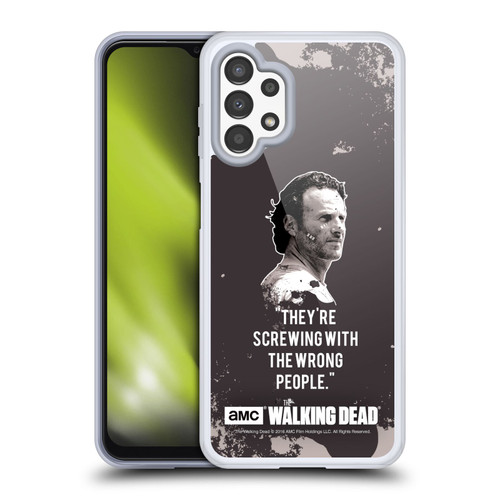 AMC The Walking Dead Quotes Rick Trap Soft Gel Case for Samsung Galaxy A13 (2022)