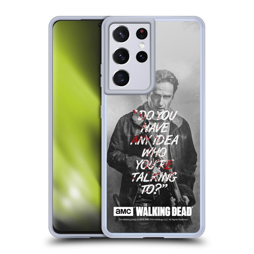 AMC The Walking Dead Quotes Rick Talk Soft Gel Case for Samsung Galaxy S21 Ultra 5G & MagSafe