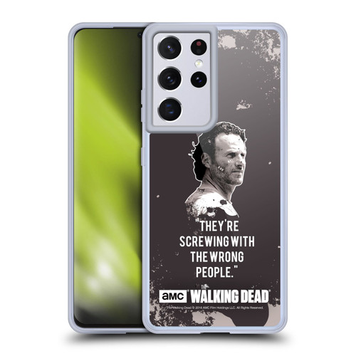 AMC The Walking Dead Quotes Rick Trap Soft Gel Case for Samsung Galaxy S21 Ultra 5G & MagSafe