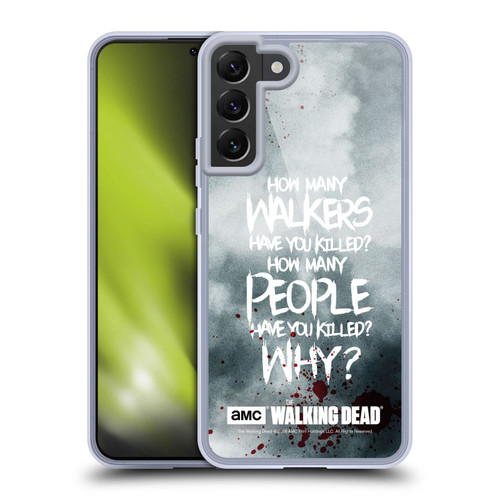 AMC The Walking Dead Quotes Rick Questions Soft Gel Case for Samsung Galaxy S22+ 5G & MagSafe