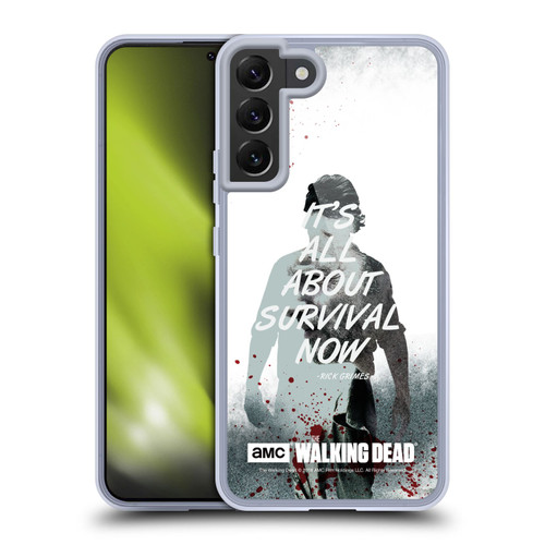 AMC The Walking Dead Quotes Rick Survival Soft Gel Case for Samsung Galaxy S22+ 5G & MagSafe