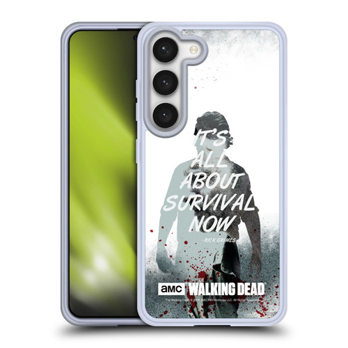 AMC The Walking Dead Quotes Rick Survival Soft Gel Case for Samsung Galaxy S23 5G & MagSafe
