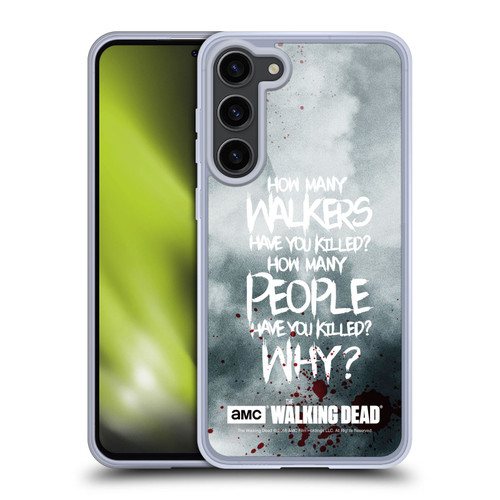 AMC The Walking Dead Quotes Rick Questions Soft Gel Case for Samsung Galaxy S23+ 5G & MagSafe