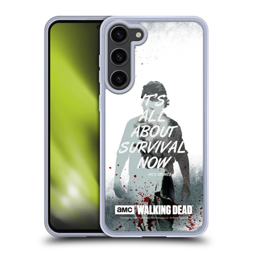 AMC The Walking Dead Quotes Rick Survival Soft Gel Case for Samsung Galaxy S23+ 5G & MagSafe