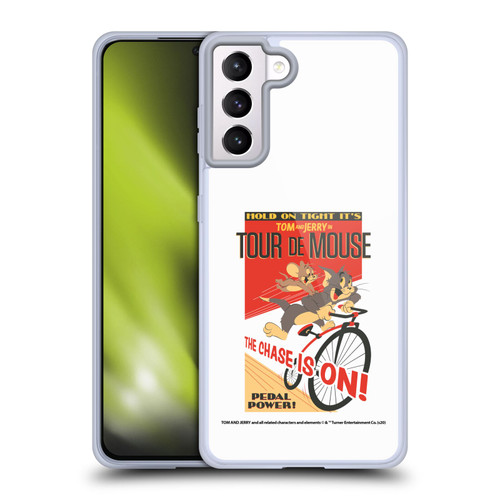Tom and Jerry Retro Tour De Mouse Soft Gel Case for Samsung Galaxy S21+ 5G & MagSafe