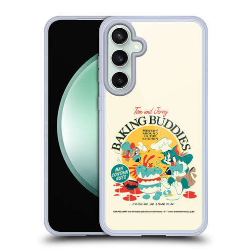 Tom and Jerry Retro Baking Buddies Soft Gel Case for Samsung Galaxy S23 FE 5G & MagSafe