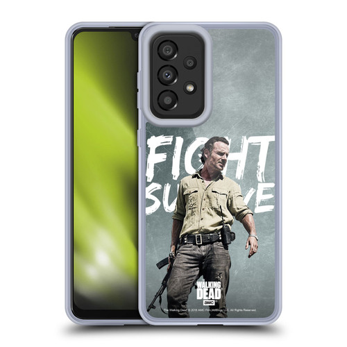 AMC The Walking Dead Rick Grimes Legacy Fight Survive Soft Gel Case for Samsung Galaxy A33 5G (2022)