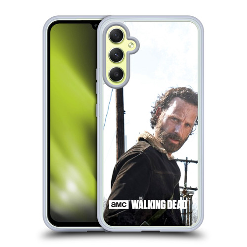 AMC The Walking Dead Filtered Characters Rick Gun Soft Gel Case for Samsung Galaxy A34 5G
