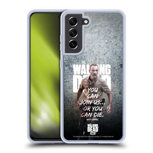 AMC The Walking Dead Rick Grimes Legacy Join Us Soft Gel Case for Samsung Galaxy S21 FE 5G & MagSafe