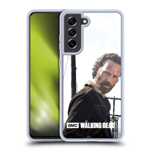 AMC The Walking Dead Filtered Characters Rick Gun Soft Gel Case for Samsung Galaxy S21 FE 5G & MagSafe