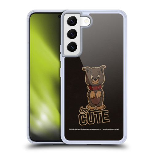 Tom and Jerry Typography Art Too Cute Soft Gel Case for Samsung Galaxy S22 5G & MagSafe