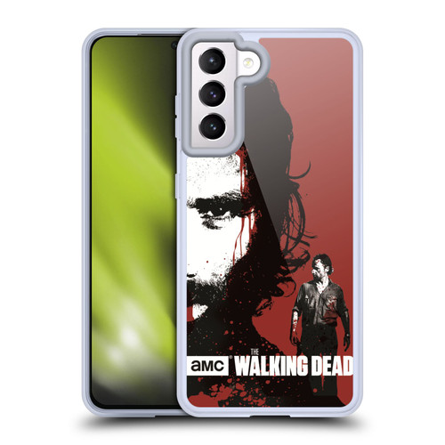 AMC The Walking Dead Gore Bloody Face Rick Soft Gel Case for Samsung Galaxy S21 5G & MagSafe