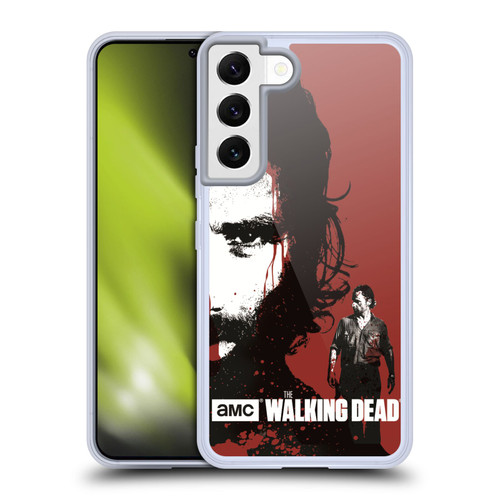 AMC The Walking Dead Gore Bloody Face Rick Soft Gel Case for Samsung Galaxy S22 5G & MagSafe