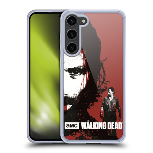 AMC The Walking Dead Gore Bloody Face Rick Soft Gel Case for Samsung Galaxy S23+ 5G & MagSafe