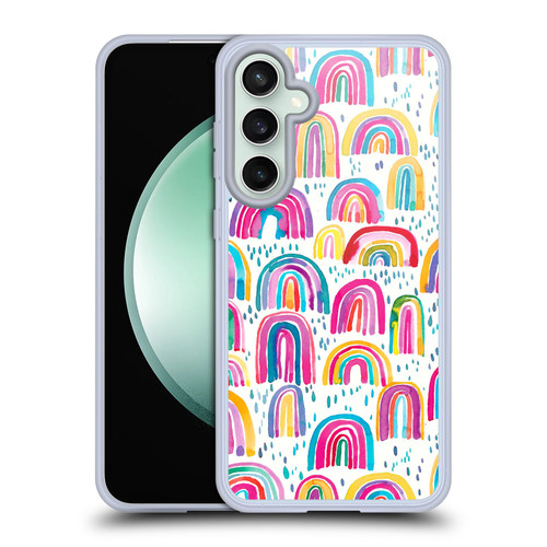 Ninola Patterns 4 Colourful Watercolour Rainbows Soft Gel Case for Samsung Galaxy S23 FE 5G & MagSafe