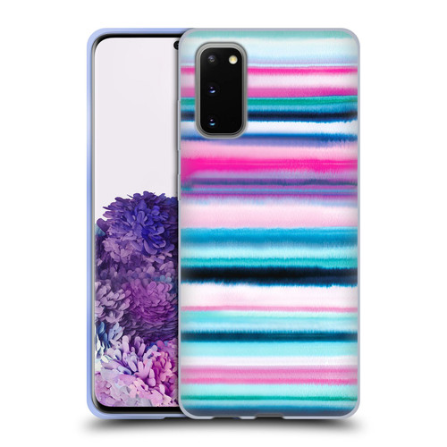 Ninola Watercolor Prints Ombre Stripes Pink Soft Gel Case for Samsung Galaxy S20 / S20 5G