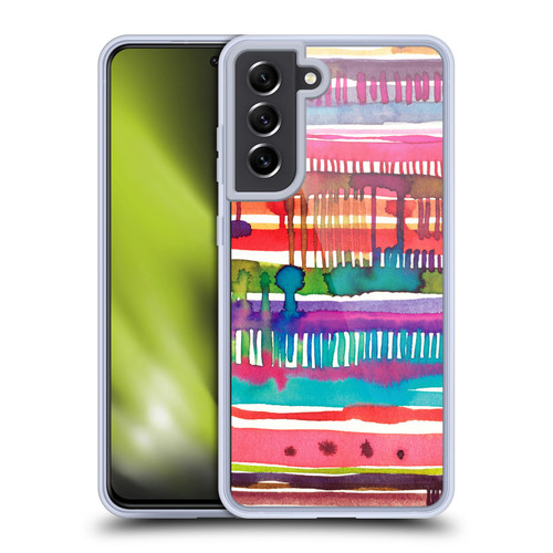 Ninola Watercolor Prints Lines Soft Gel Case for Samsung Galaxy S21 FE 5G & MagSafe