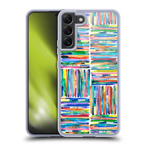 Ninola Patterns 4 Handpainted Stripes Multi Soft Gel Case for Samsung Galaxy S22+ 5G & MagSafe