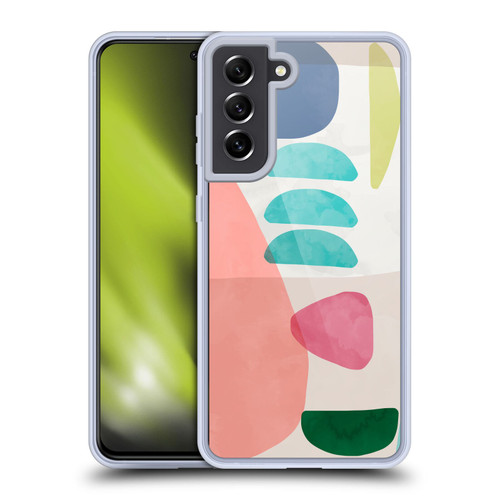 Ninola Watercolor Prints Organic Bold Shapes Soft Gel Case for Samsung Galaxy S21 FE 5G & MagSafe