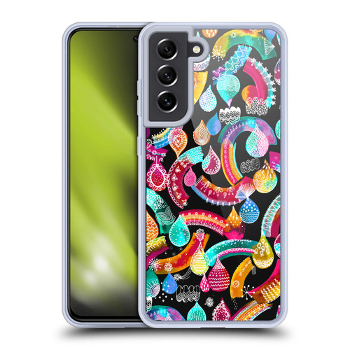 Ninola Watercolor Prints Rainbow Lace Soft Gel Case for Samsung Galaxy S21 FE 5G & MagSafe