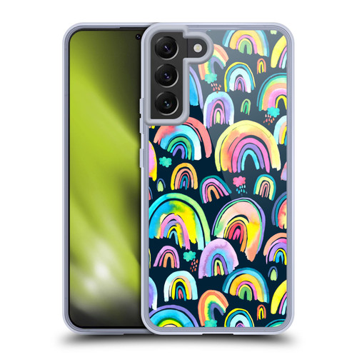 Ninola Patterns 4 New Rainbows Navy Multi Soft Gel Case for Samsung Galaxy S22+ 5G & MagSafe