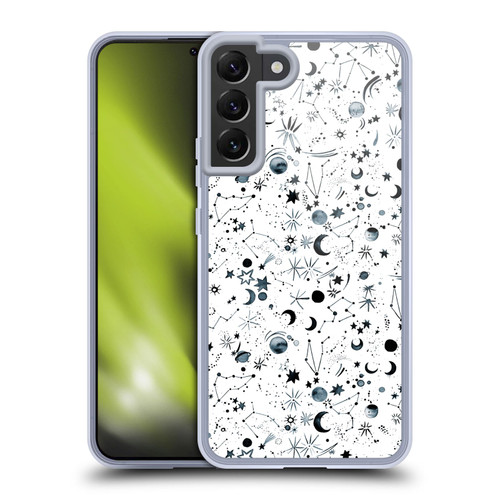 Ninola Patterns 4 Astrology Space White Soft Gel Case for Samsung Galaxy S22+ 5G & MagSafe