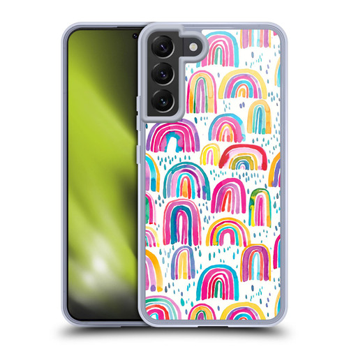 Ninola Patterns 4 Colourful Watercolour Rainbows Soft Gel Case for Samsung Galaxy S22+ 5G & MagSafe