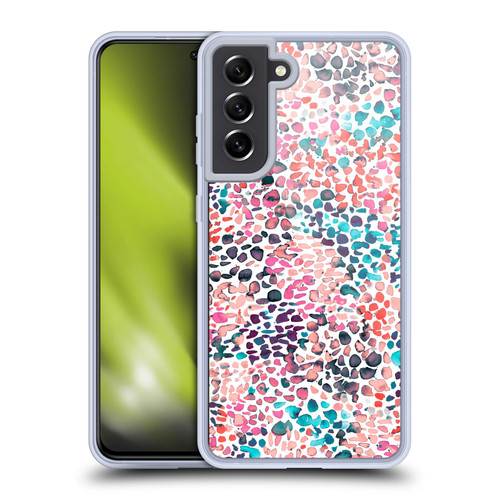 Ninola Watercolor Prints Speckled Painting Soft Gel Case for Samsung Galaxy S21 FE 5G & MagSafe