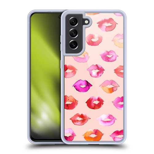 Ninola Watercolor Prints Sweet Kisses Soft Gel Case for Samsung Galaxy S21 FE 5G & MagSafe