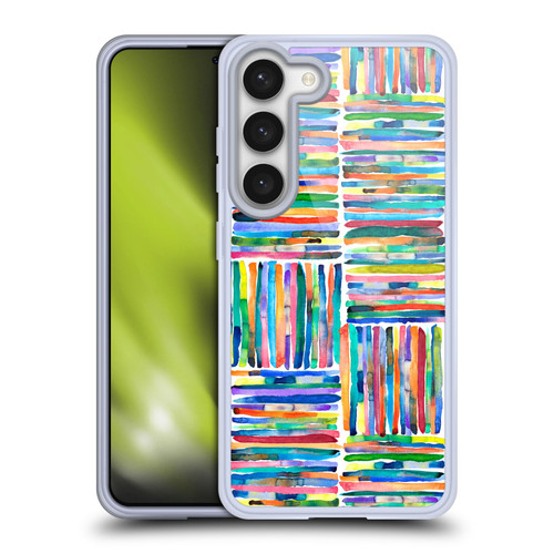 Ninola Patterns 4 Handpainted Stripes Multi Soft Gel Case for Samsung Galaxy S23 5G & MagSafe