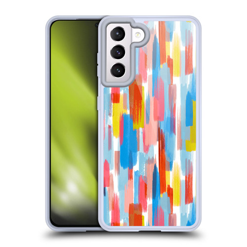 Ninola Watercolor Prints Colour Line Strokes Soft Gel Case for Samsung Galaxy S21 5G & MagSafe