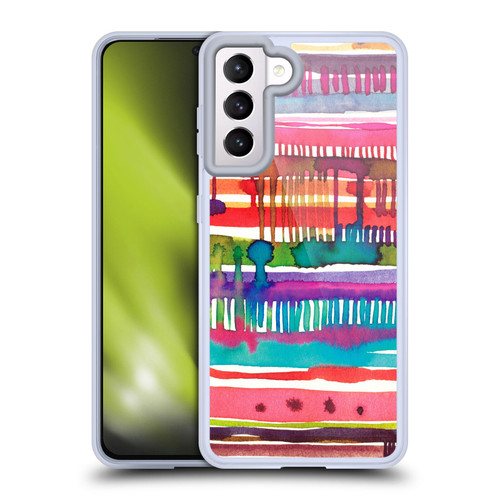 Ninola Watercolor Prints Lines Soft Gel Case for Samsung Galaxy S21 5G & MagSafe