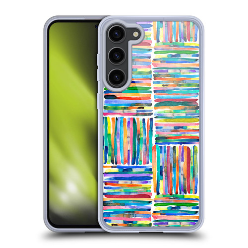 Ninola Patterns 4 Handpainted Stripes Multi Soft Gel Case for Samsung Galaxy S23+ 5G & MagSafe