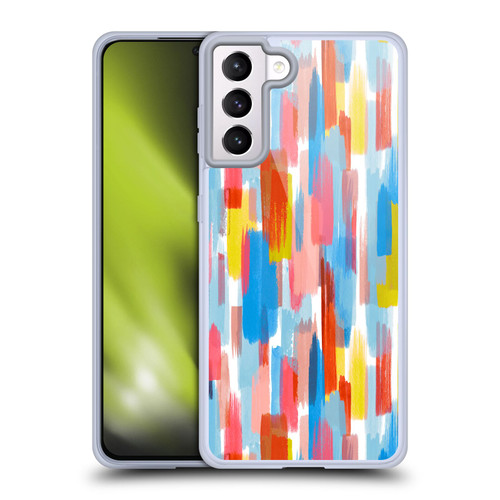 Ninola Watercolor Prints Colour Line Strokes Soft Gel Case for Samsung Galaxy S21+ 5G & MagSafe