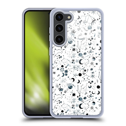 Ninola Patterns 4 Astrology Space White Soft Gel Case for Samsung Galaxy S23+ 5G & MagSafe
