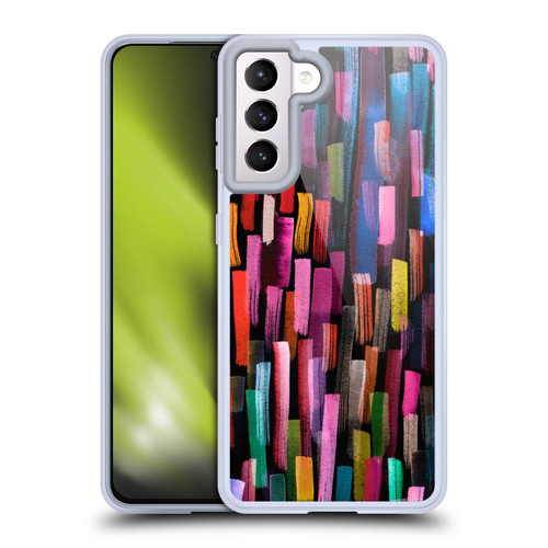 Ninola Summer Patterns Brushstrokes Black Soft Gel Case for Samsung Galaxy S21 5G & MagSafe