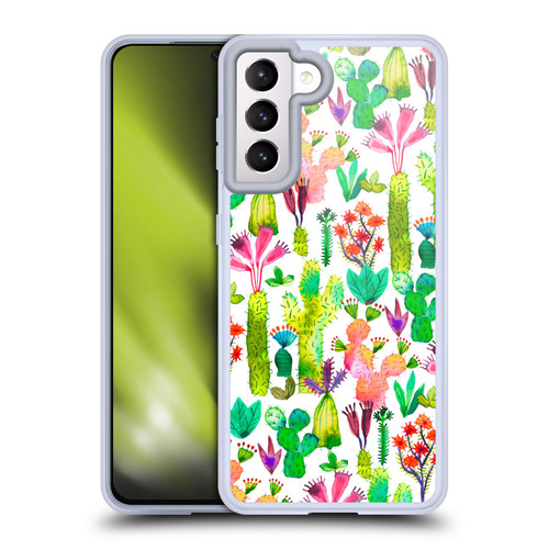 Ninola Summer Patterns Cacti Garden Soft Gel Case for Samsung Galaxy S21 5G & MagSafe